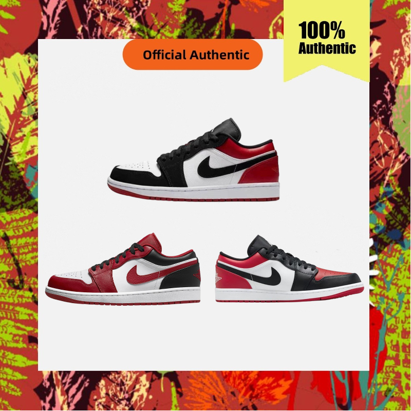 🔥แท้100%🔥 Nike Air Jordan 1 low “Bred Toe”  Nike AJ 1 Sneakers รองเท้าผ้าใบ Sports Shoes