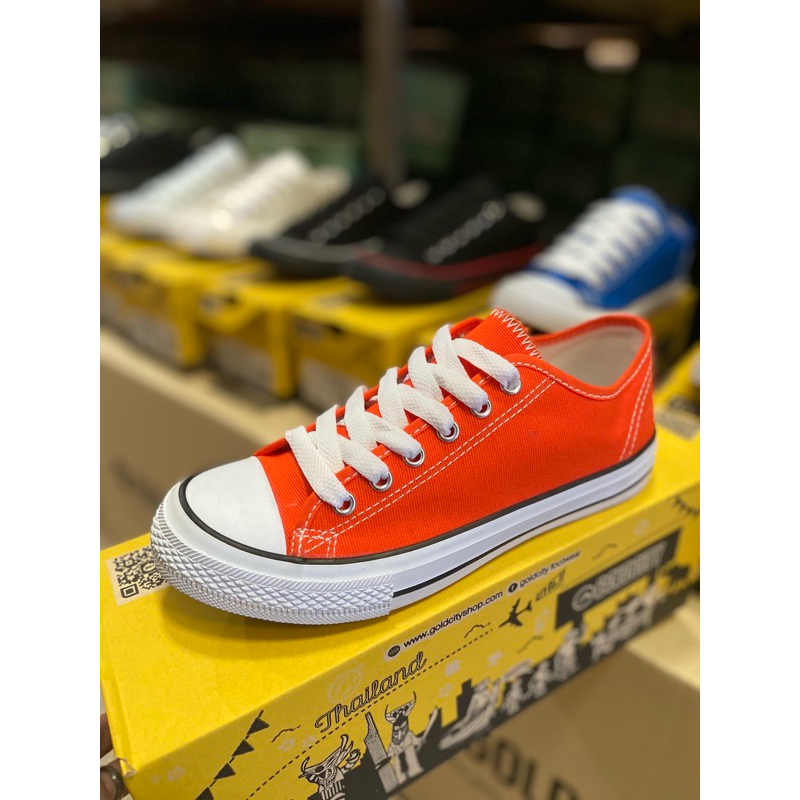 รองเท้าผ้าใบโกลด์ซิตี้ ทรงคอสเวิส GC-1207 ทรงสวย ใส่ทน สีสด ใส่ได้ทั้งหญิง Size 37-45 (OO28)
