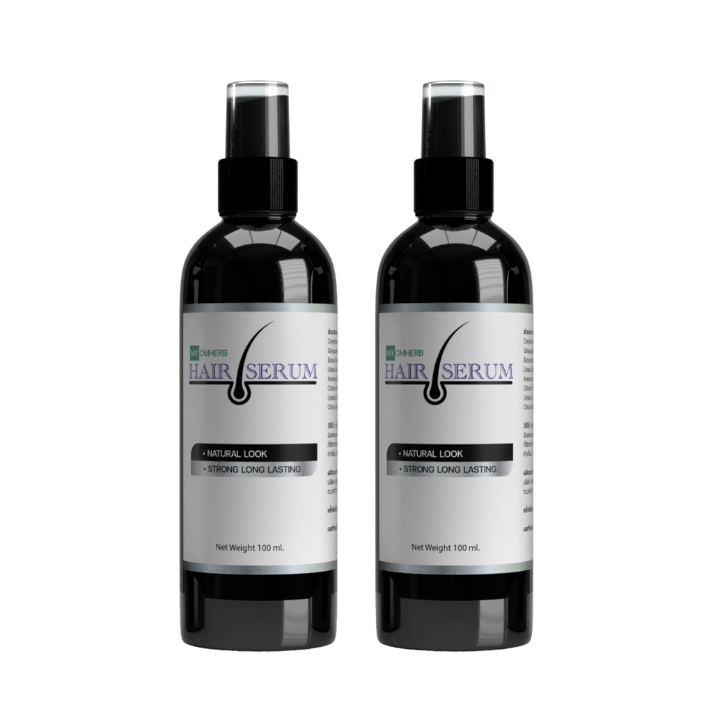 MY OMHERB HAIR SERUM เซรั่มบำรุงผมสมุนไพรมายออมเฮิร์บ ช่วยให้ผมเงางามดกดำ ขนาด 100 ml.