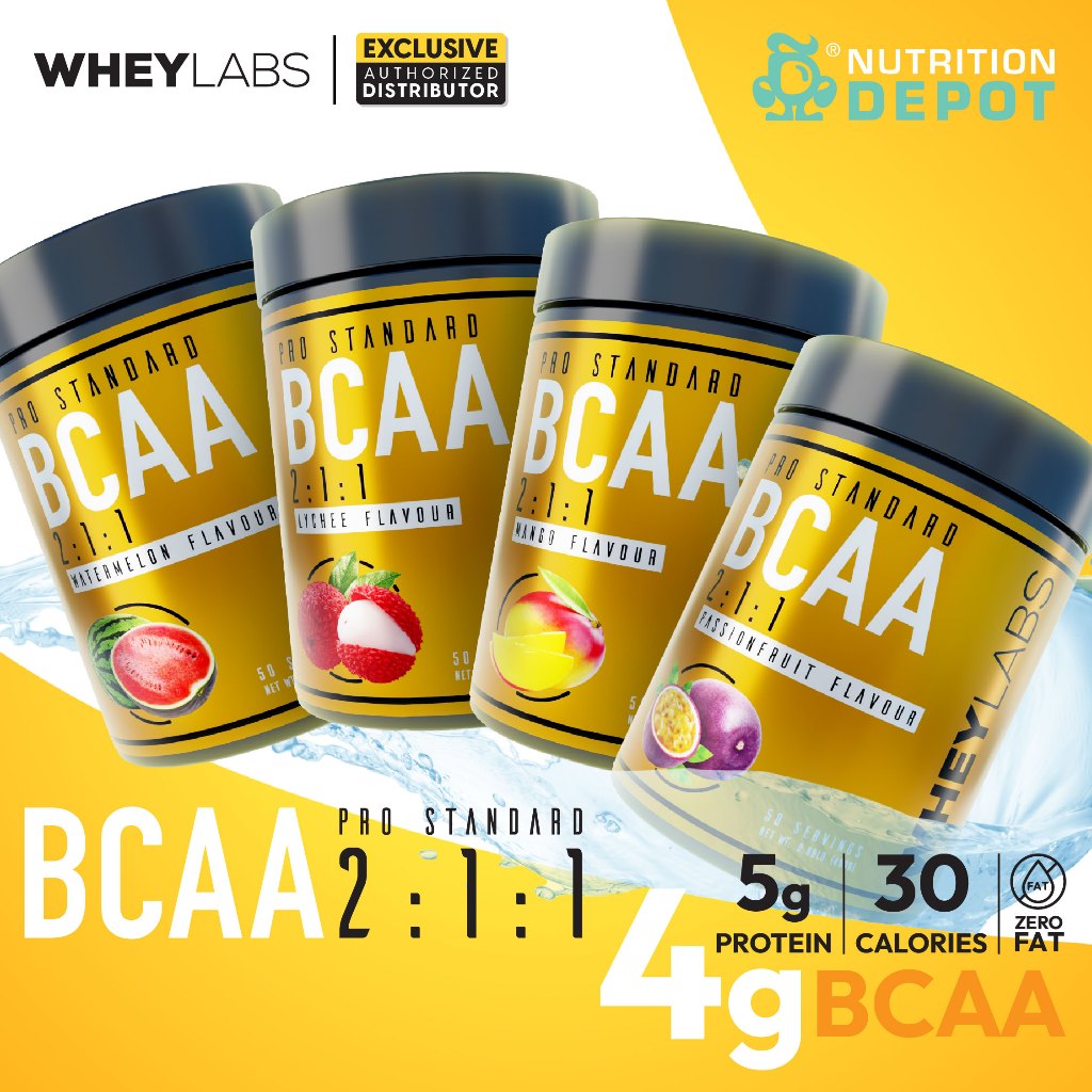 Whey Labs BCAA + Electrolytes - 50 Servings กรดอะมิโนป้องกันการสลายตัวของกล้ามเนื้อ