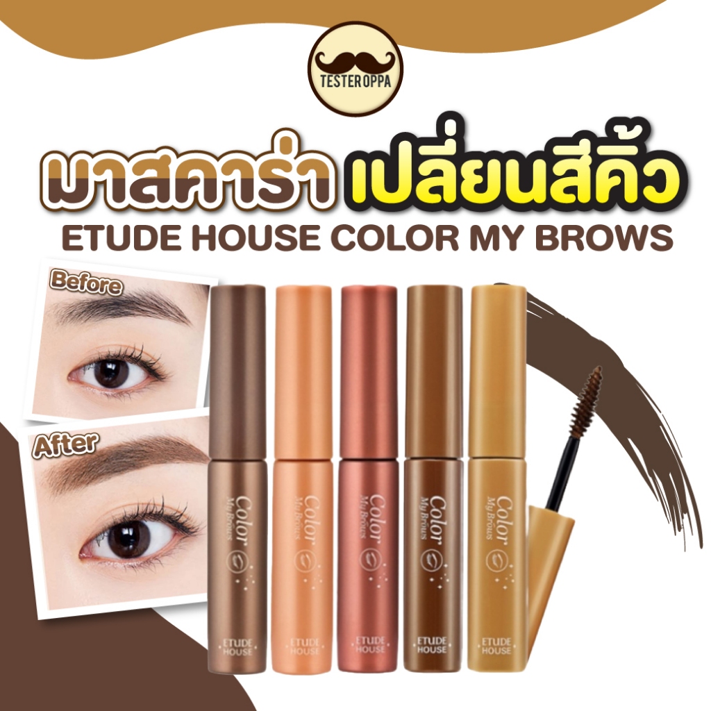 ส่งทุกวัน มาสคาร่าคิ้ว 5สี Etude House Color My Brows 4.5g มาสคาร่าปัดคิ้ว