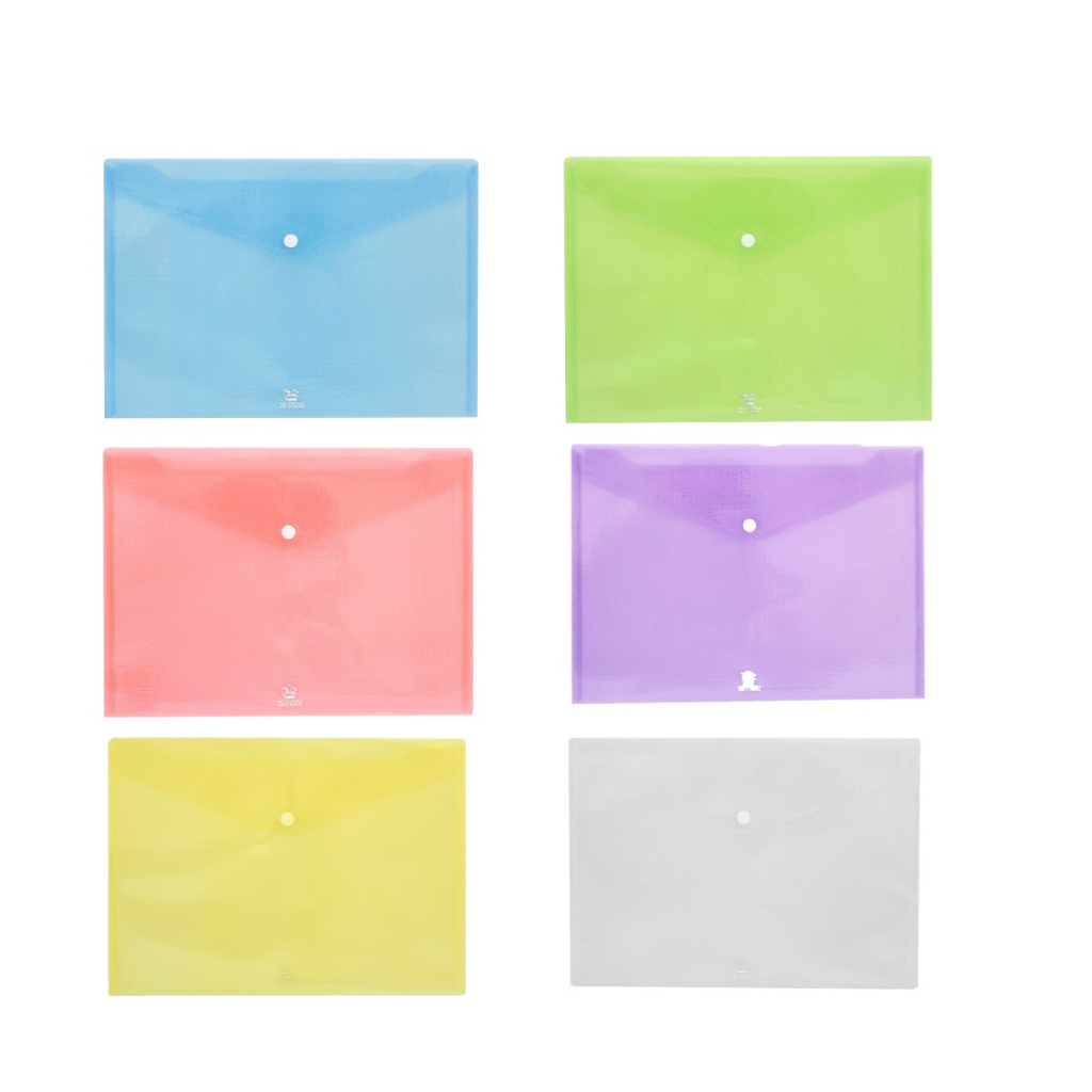 ซองกระดุมพลาสติก FLAMINGO 9383A ขนาด A4