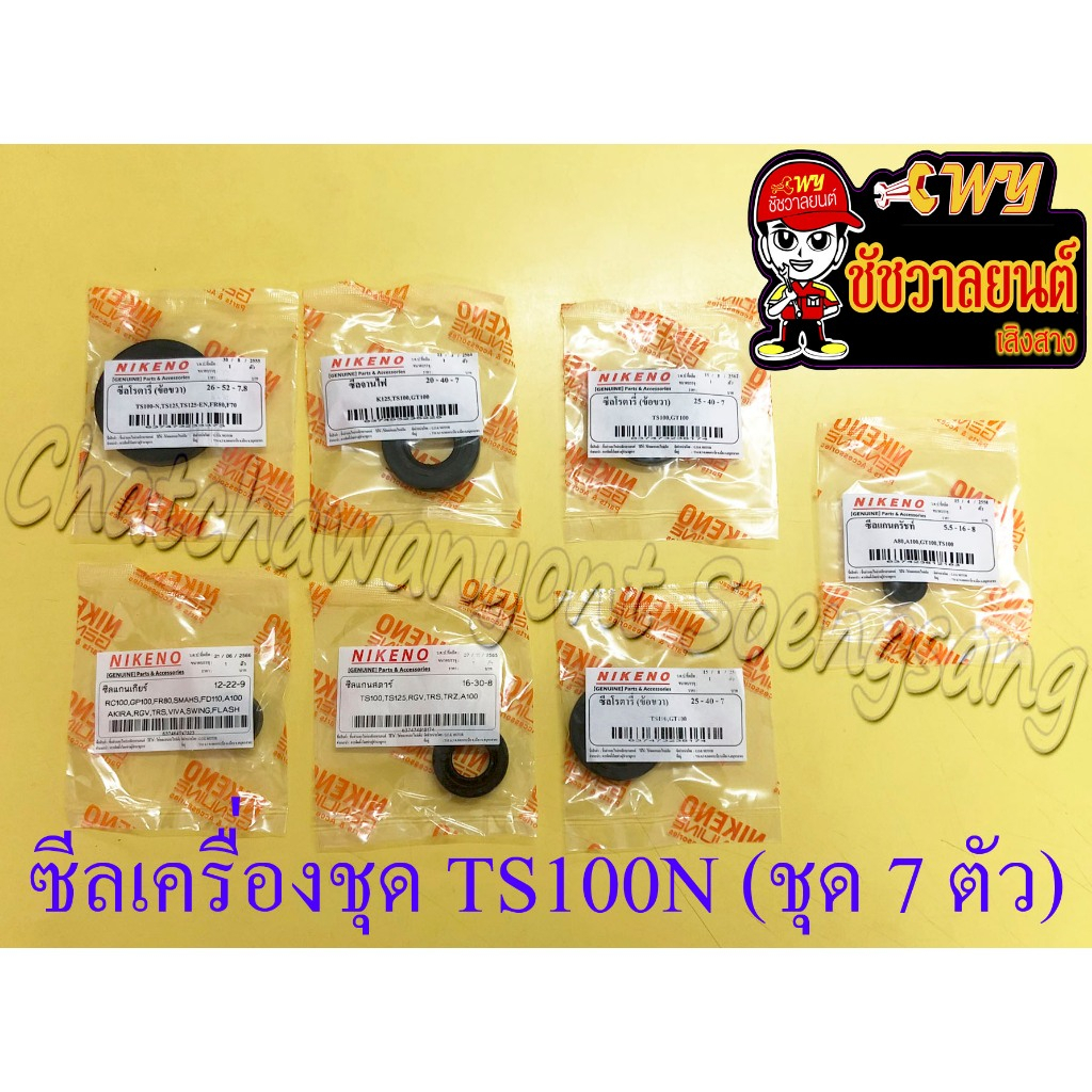 ซีลเครื่องชุด TS100 TS100N TS100K TS100A ชุดใหญ่ (ชุด 7 ตัว) (36341)