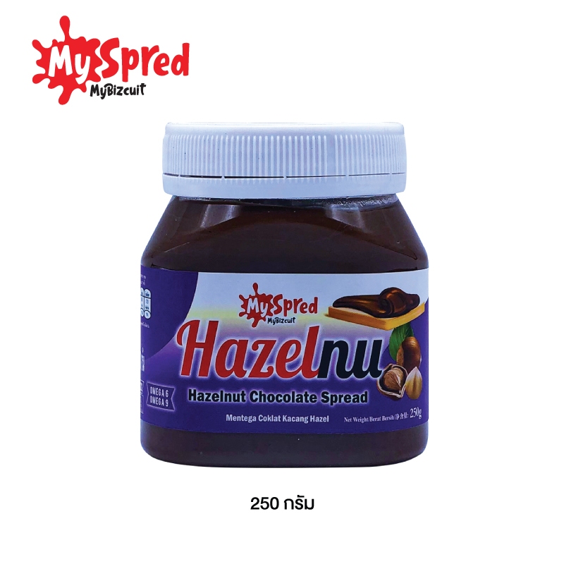 MySpred มายสเปรด ผลิตภัณฑ์แยมทาขนมปัง รสเฮเซลนัท ช็อกโกแลต ขนาด 250 กรัม