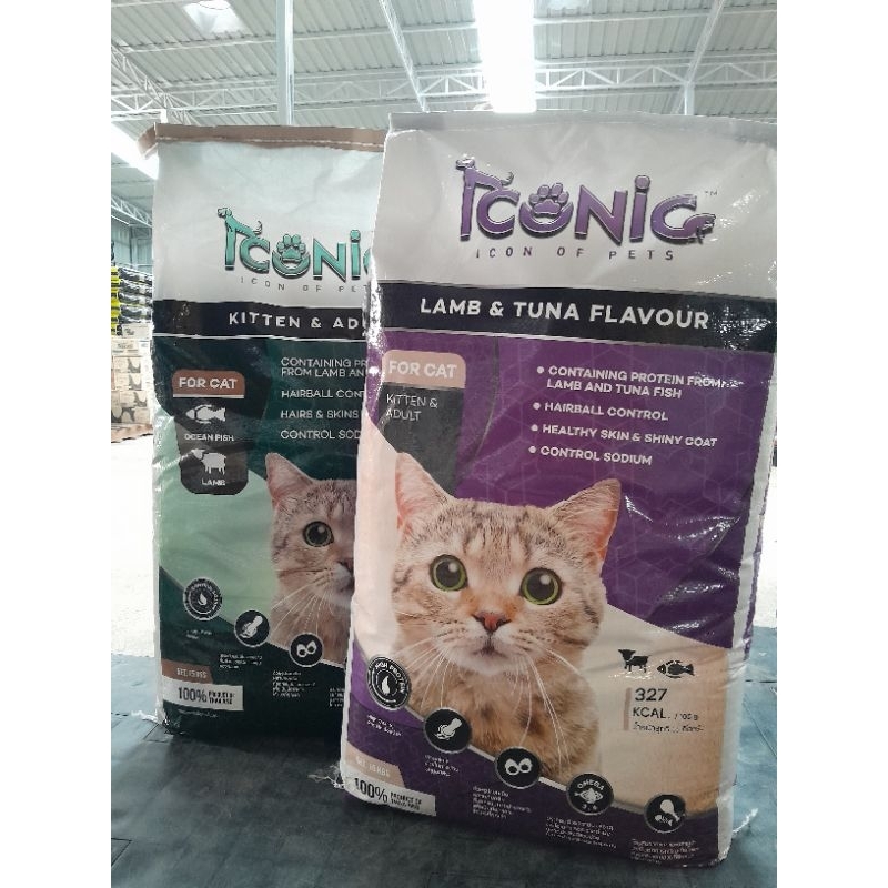 [ 15 โล ]ไอโคนิค iconic อาหารเเมวเกรดพรีเมี่ยม เค็มน้อย ป้องกันโรคได้/ยกกระสอบ