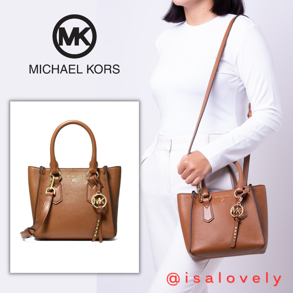 📌Isa Lovely Shop📌  Michael Kors 30F1G2KS1L Kris Small Satchel Color : Luggage