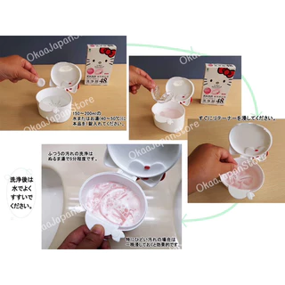 🇯🇵ญี่ปุ่นแท้ 🚚พร้อมส่ง🎌 Kitty Dental Cup ถ้วยทำความสะอาดฟันปลอม รีเทนเนอร retainer invisalign Sanrio คิตตี้ กล่องแช่ฟัน