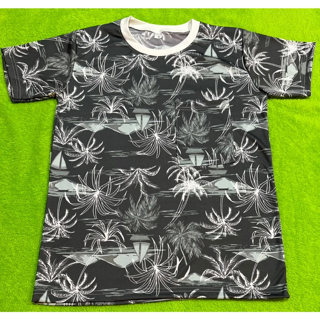 เสื้อยืดคอกลมแขนสั้นลายดอก Oversize ผ้าไมโครโพลีเอสเตอร์ thumbnail 7