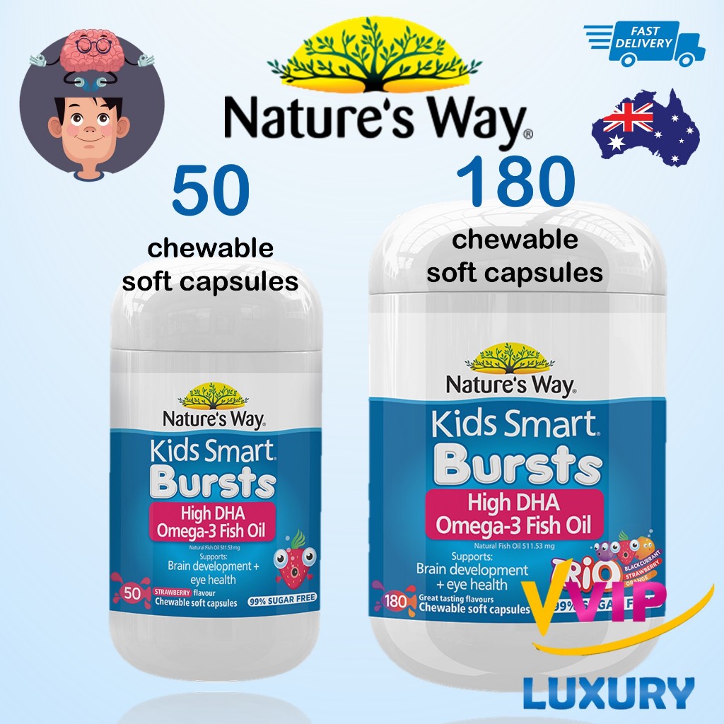 Nature's Way Kids Smart Omega-3 Fish Oil Trio 50 / 180 Capsules
