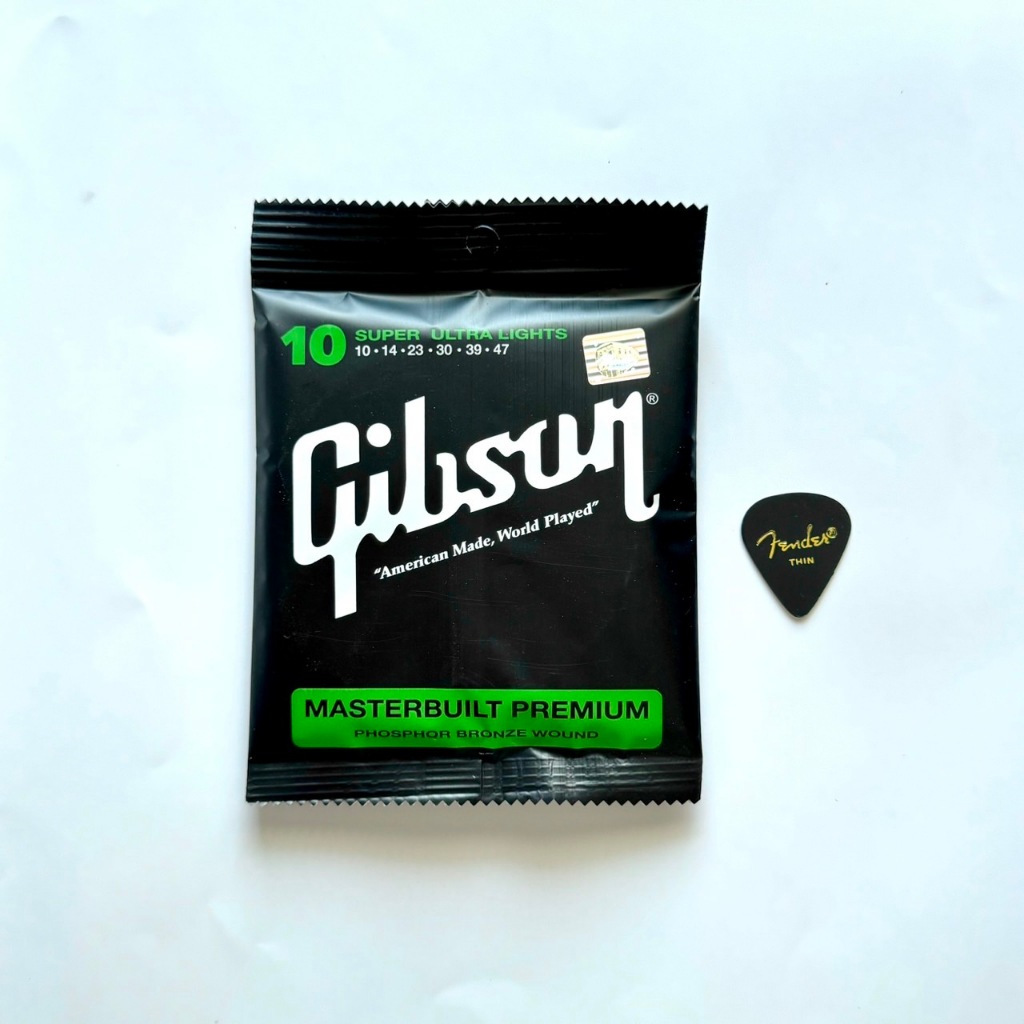 ซื้อ สุดคุ้ม สายกีตาร์โปร่ง Gibson ชุดเบอร์ 10 (คนรบชุด6เส้น) สายกีตาร์นิยม เสียงใส กังวาน คมชัด แน่น นุ่มมือ สินค้าคุณภาพดี