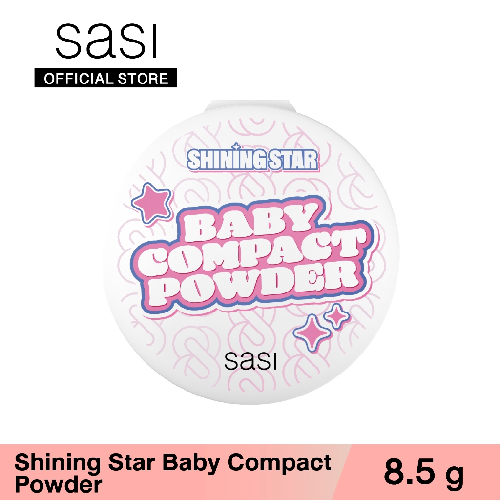 [ใหม่] sasi ศศิ แป้งเด็กอัดแข็ง ชายนิ่ง สตาร์ เบบี้ คอมแพค พาวเดอร์ / Shining Star Baby Compact Powder (8.5g.)