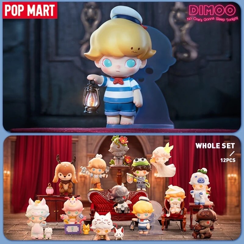 [แบบแยก] POP MART DIMOO No One's Gonna Sleep Tonight series ลิขสิทธิ์แท้ ของสะสม Blind Box ของขวัญ ของเล่น