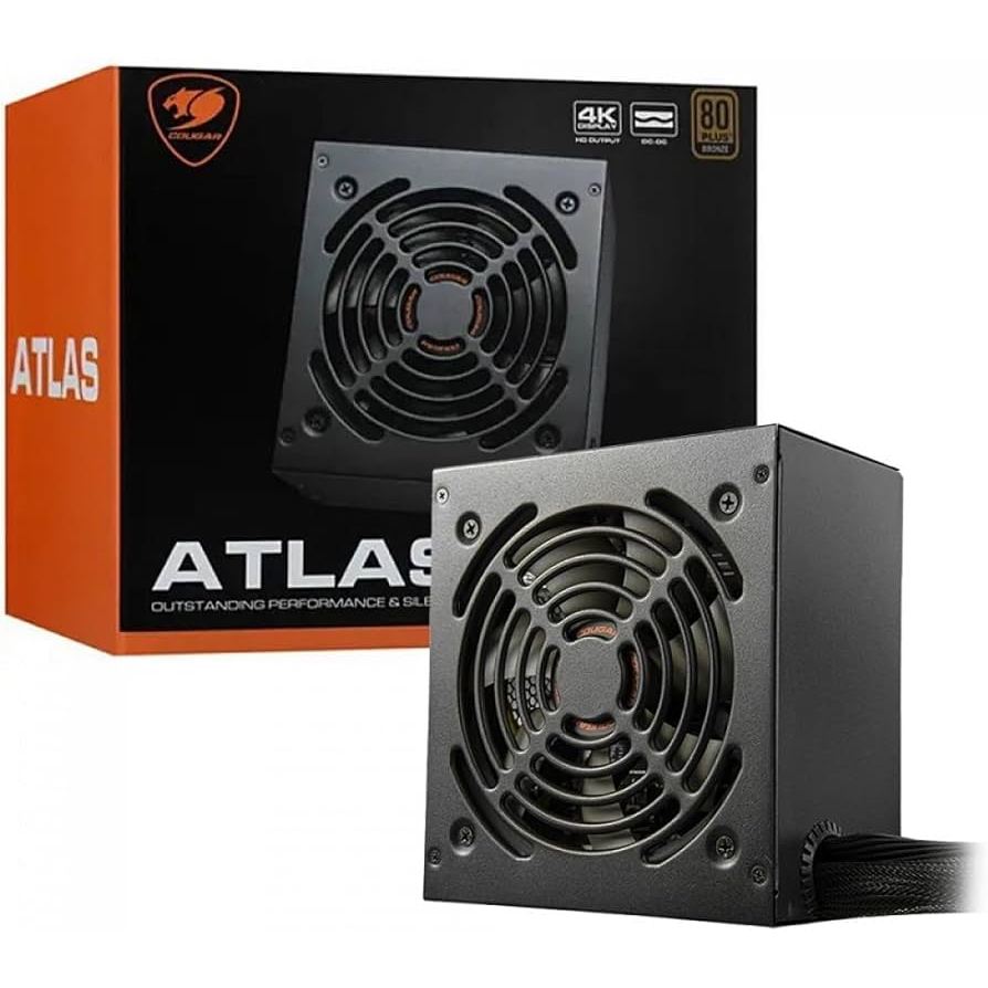 PSU COUGAR ATLAS 750 650 - 750W 650W 80 PLUS BRONZE BLACK (ATX) POWER SUPPLY (อุปกรณ์จ่ายไฟ)
