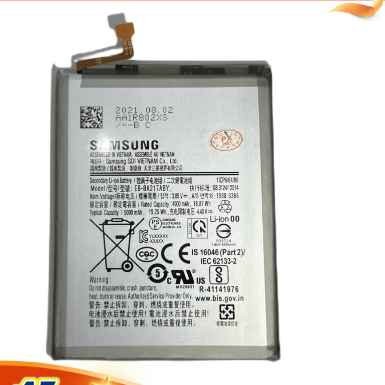 Battery Samsung A12/A02/A21S/EB-BA217ABY(งานแท้) (3.85V, 4900mAh)แบตเตอรี่ Samsung A21s แท้