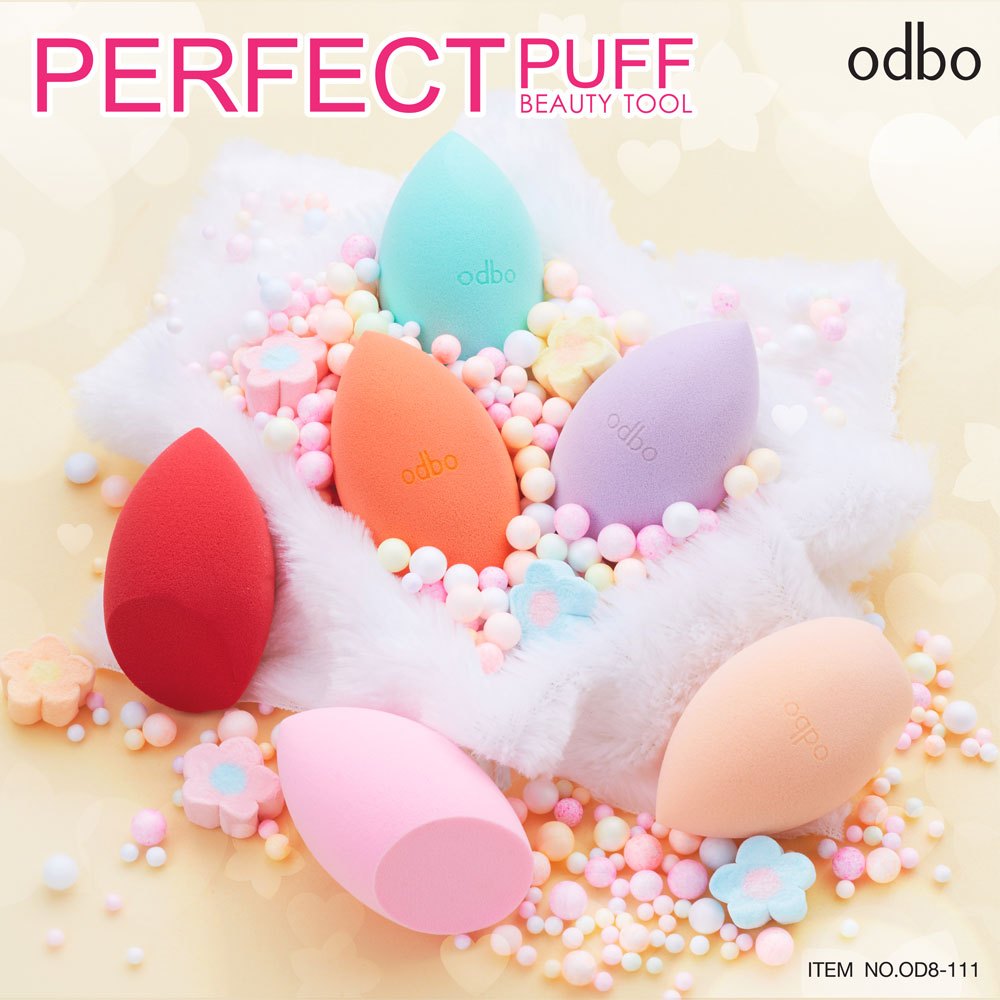 odbo Perfect Puff Beauty Tool OD8-111 ฟองน้ำรูปไข่ โอดีบีโอ ฟองน้ำแต่งหน้า เบลนด์เมคอัพ