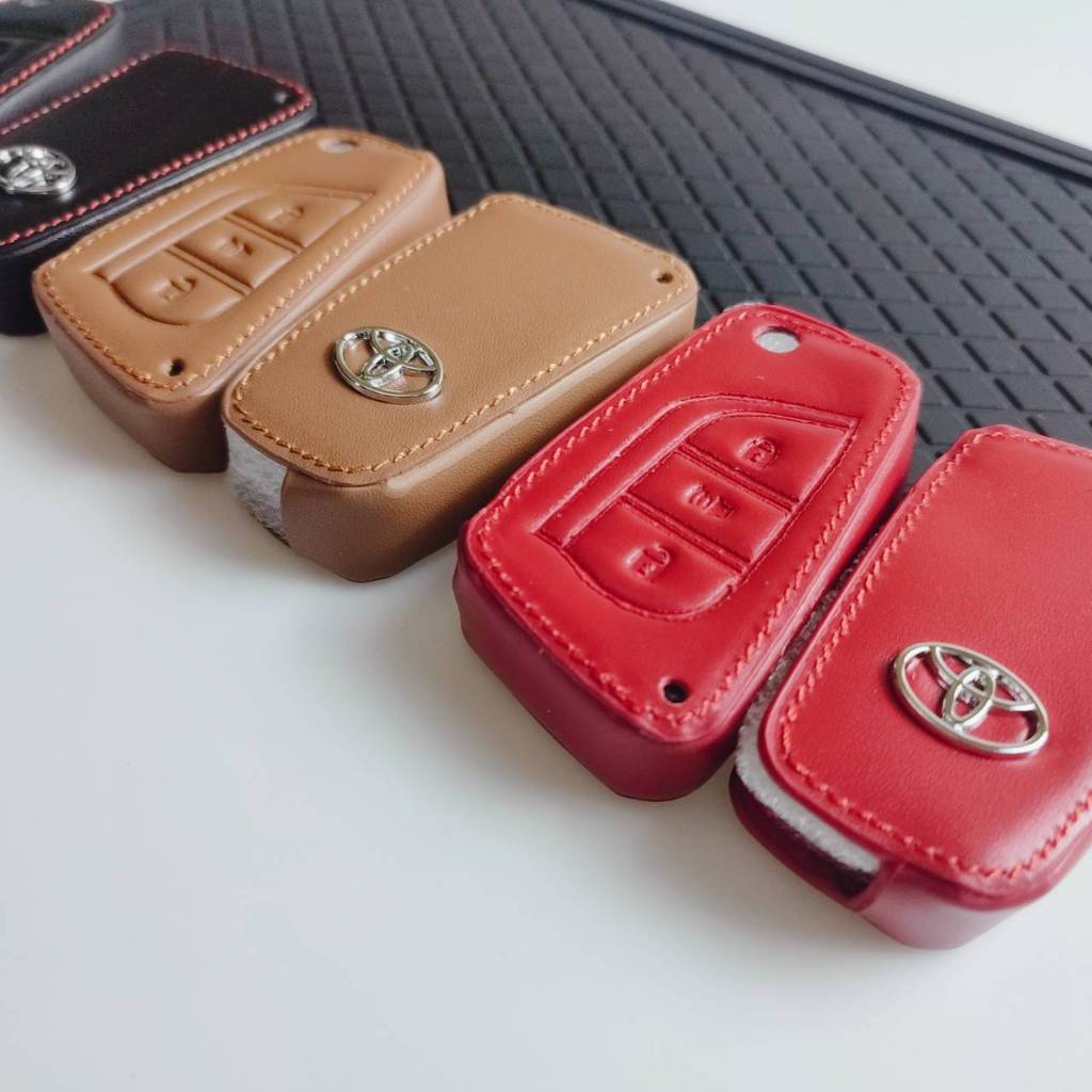 ซองหนังใส่รีโมทกุญแจ Toyota Revo , Altis , Fortuner (กุญแจพับ) เคสรีโมท เคสกุญแจ