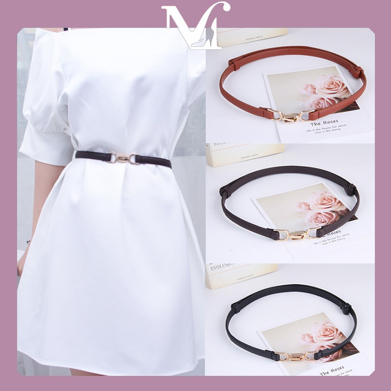 [พร้อมส่งจากไทย]เข้มขัดผู้หญิงแฟชั่นเทรนด์สไตล์เกาหลี ขอบเอวปรับได้เพื่อให้เข้ากับกระโปรง เข็มขัดหนัง มีหลายสีให้เลือก