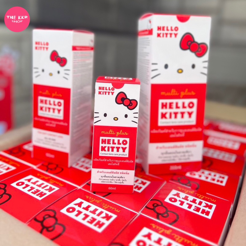 จัดเต็ม! น้ำยาล้างแช่คอนแทคเลนส์ HELLO KITTY ลิขสิทธิ์แท้จากญี่ปุ่น  ลิขสิทธิ์แท้จาก SANRIO
