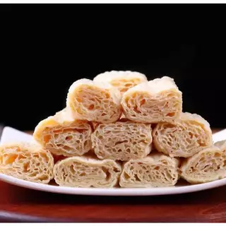 ฟองเต้าหู้ก้อน ฟองเต้าหู้ดูดซูปเหลี่ยม 素肉脯 (เจ) ขนาด100กรัม ฟองเต้าหู้แห้งกินกับหมาล่า ชาบู สุกี้ อร่อย 素黄金腐竹