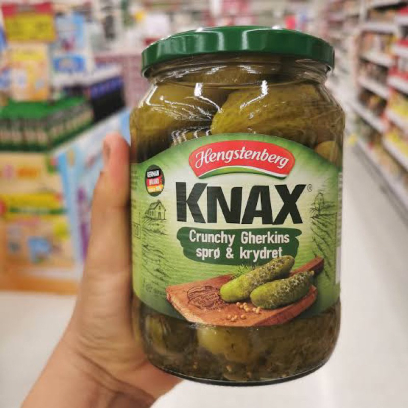 Hengstenberg Knax crunchy gherkins 650gm. แตงกวาดองในน้ำส้มสายชู นำเข้าจากเยอรมัน🇩🇪fl