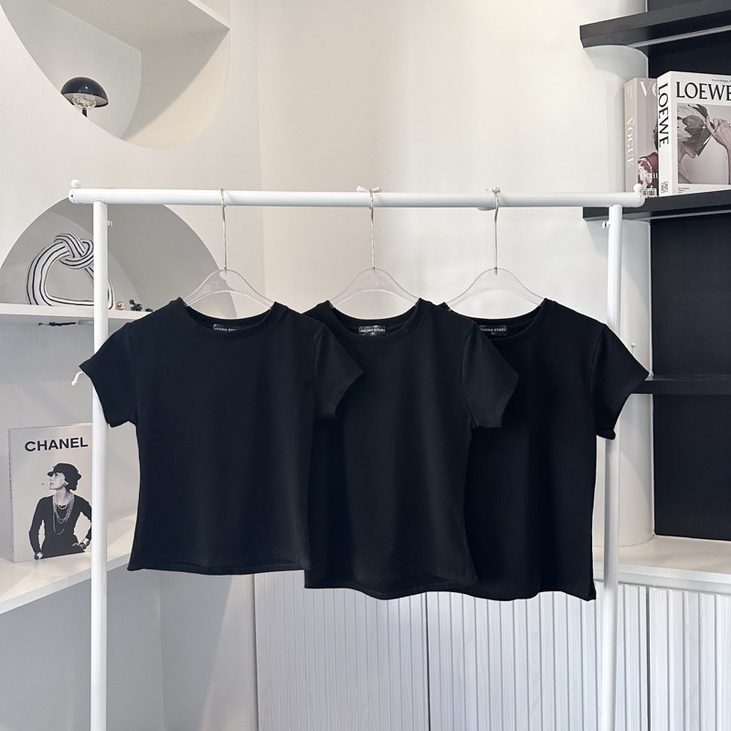 BS TSHIRT. เสื้อยืดคอกลม เบสิคผ้ายูนิทรงสลิมฟิต🔥พร้อมส่ง รูปที่ 4