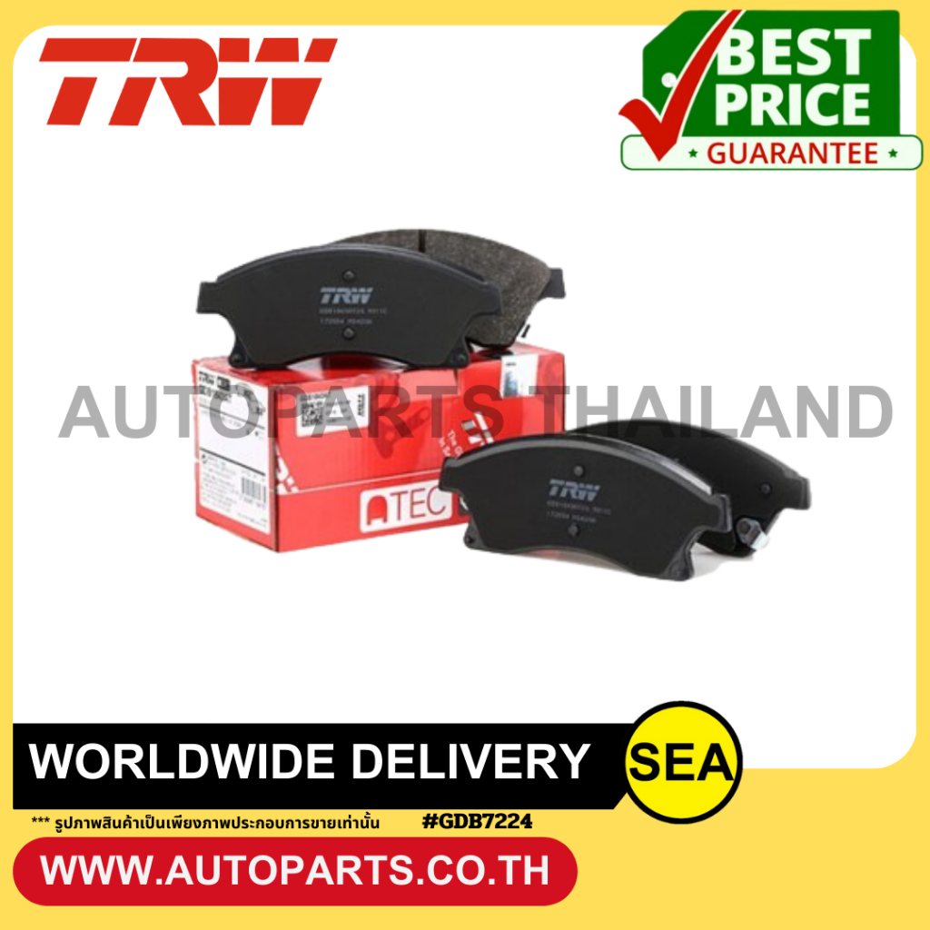 TRW ผ้าเบรกหน้า TOYOTA  ALPHARD I 2.4L, 3.0L V6 '02-'04,CAMRY (ACV30) 2.0L, 2.4L '02-'06,WISH G, Q, 