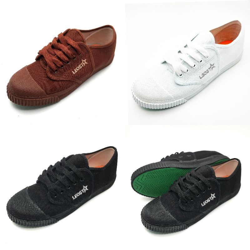 รองเท้านักเรียน LEOSTAR สีดำ สีขาว น้ำตาล ไซส์ 37-44