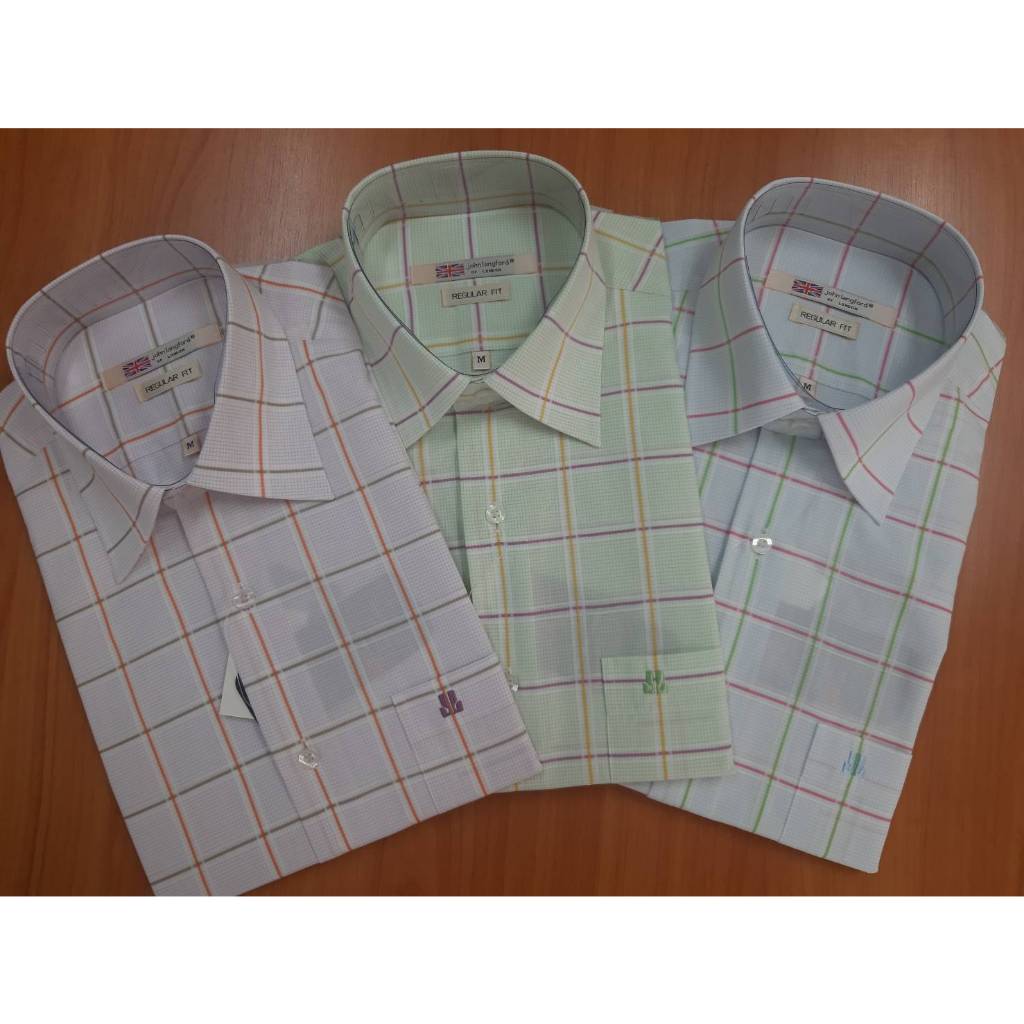John Langford เสื้อเชิ้ตแขนสั้น รุ่น 053-089 มี 3 สีให้เลือก