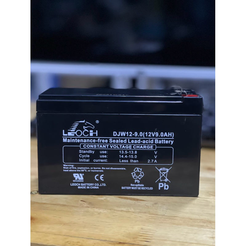LEOCH แบตเตอรี่ แห้ง DJW12-9.0 ( 12V 9.0AH ) VRLA Battery แบต สำรองไฟ UPS ไฟฉุกเฉิน รถไฟฟ้า อิเล็กทร