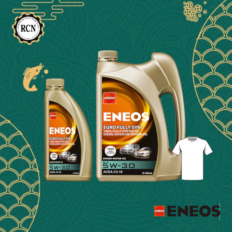น้ำมันเครื่อง ENEOS 5W-30 ACEA C3-16 เบนซิน/ดีเซล สังเคราะห์แท้ 4+1 ลิตร