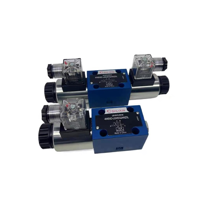 วาล์วไฟฟ้าไฮดรอลิค วาล์วไฟฟ้าคุณภาพสูง 4WE6E-L6X/EG24NZ5L6D/G/J/H-L6X/EW220-50