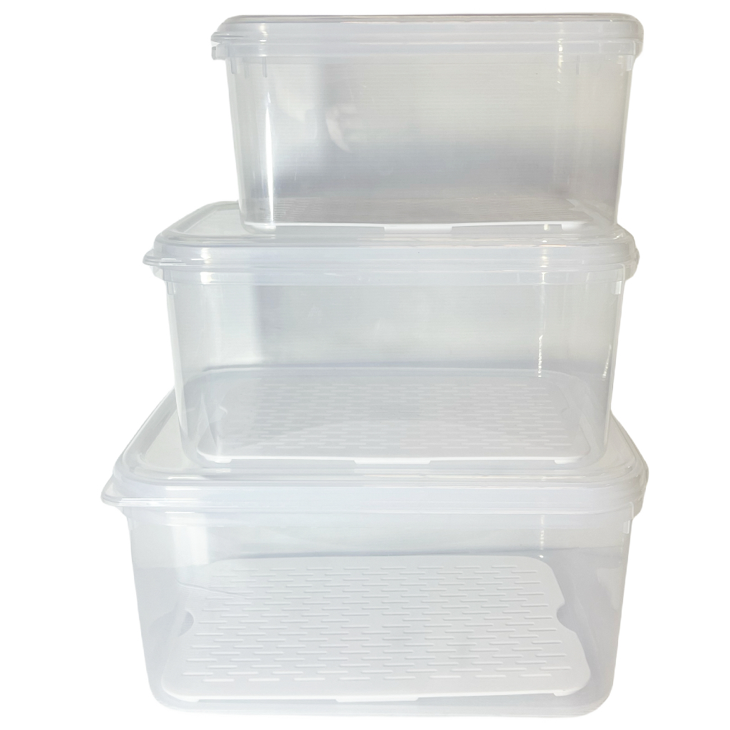 Cook ware กล่องถนอมอาหาร กล่องอาหารมีตะแกรง FoodStorageBox รุ่น NO.113 มี 3 ขนาด 4.5 / 8 / 13 ลิตร