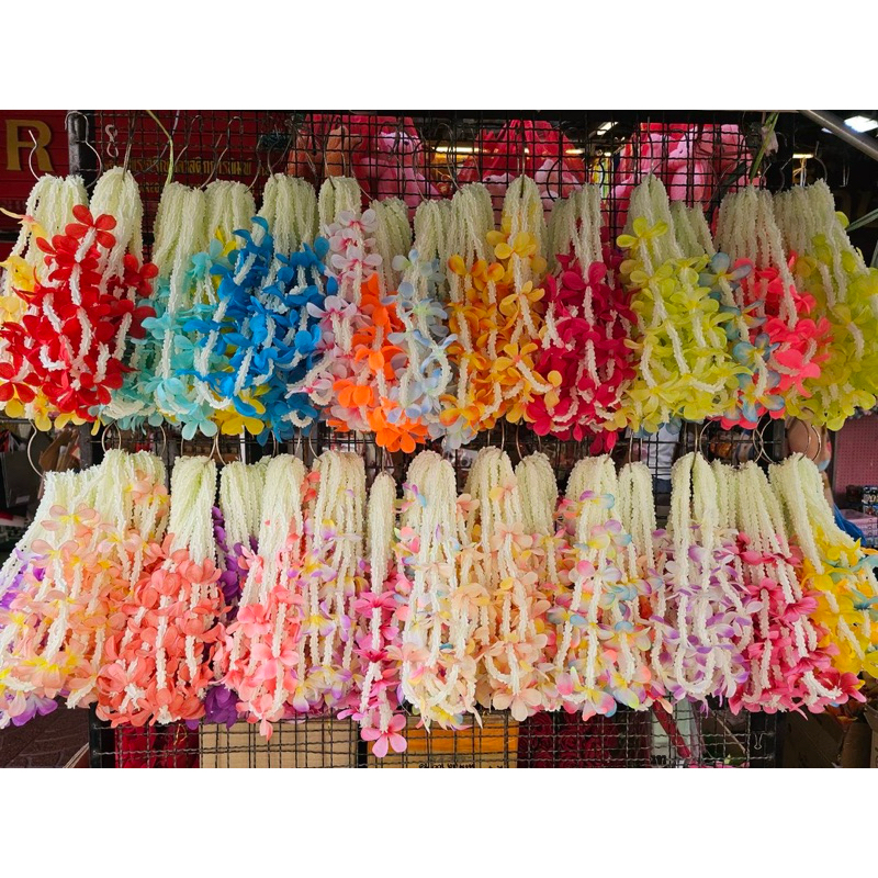 พวงมาลัยสงกราต์ เลือกสี 5 เส้น 10 เส้น  พร้อมส่ง