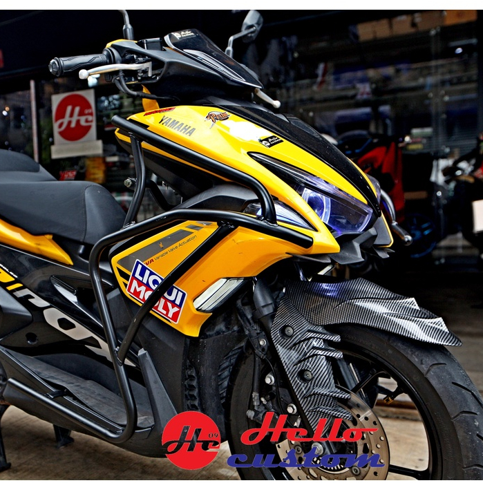 แคชบาร์ Aerox 155 **ไม่มีคาง** ใส่ได้ทั้งตัวเก่าและตัวใหม่ 2017-2024