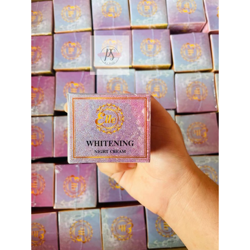 ครีมเอลลี่ ไวท์เทนนิ่ง ไนท์ครีม Elle whitening Night cream 7g.