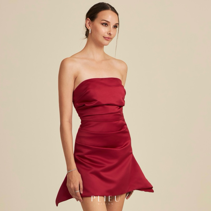 PLIEU : Ella Dress (Maroon)