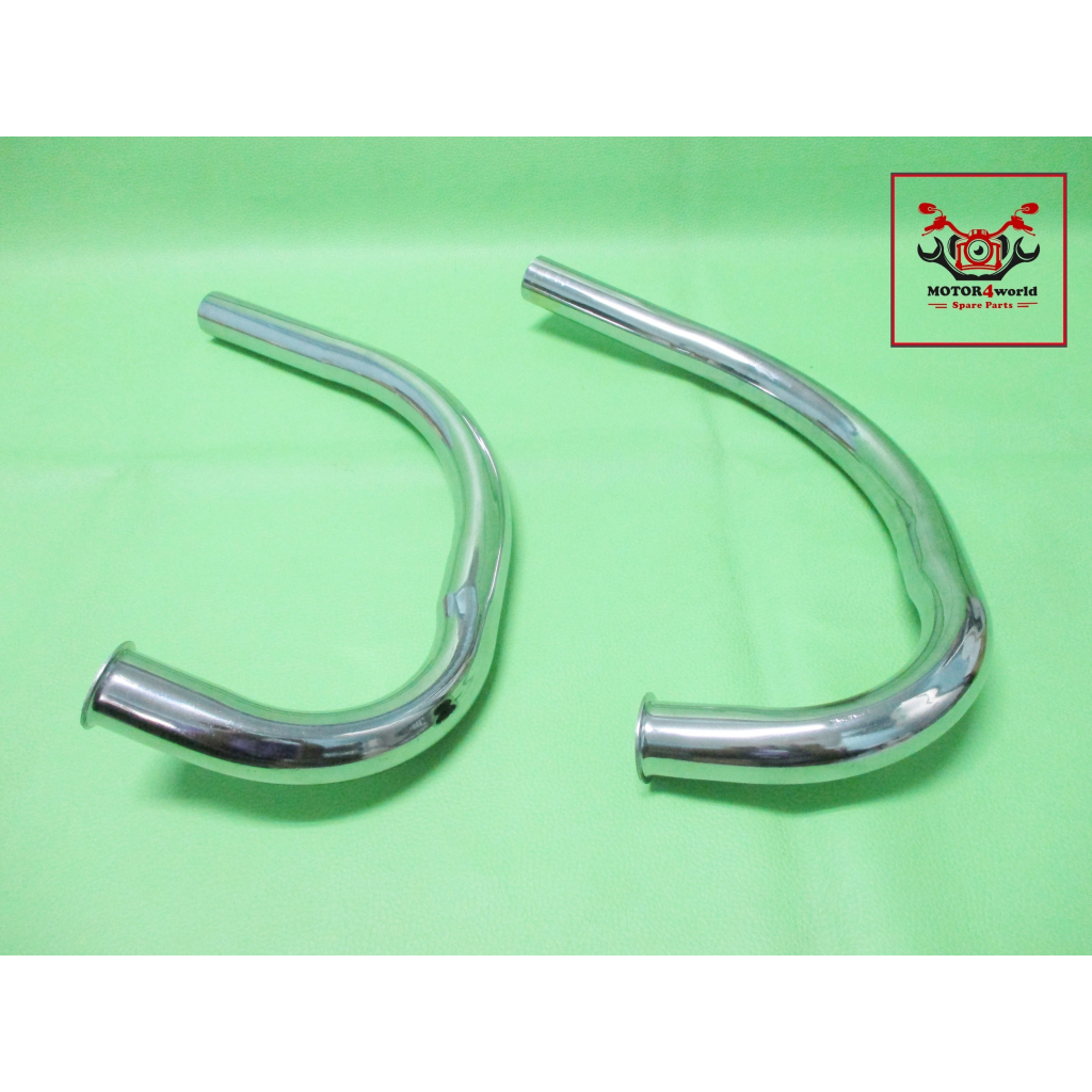 EXHAUST  HEADER PIPE SET CHROME Fit For HONDA CB125K3 CD125K3 // คอท่อไอเสีย ชุบโครเมี่ยม