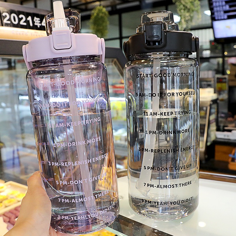 ขวดน้ำ 2 ลิตรสีสันสดใส (01) ขวดน้ำแบบพกพา ความจุ 2ลิตร กระติกน้ำพกพา