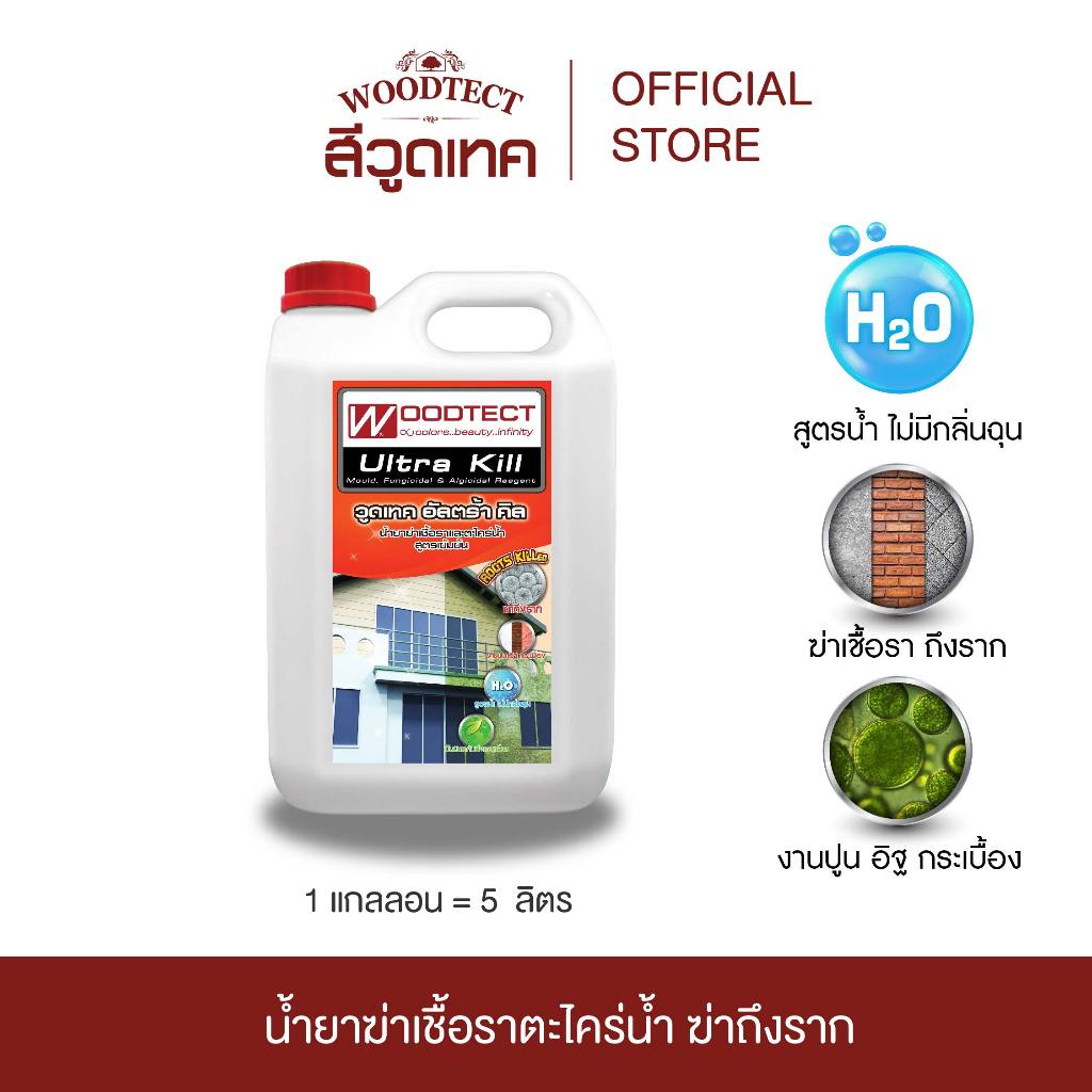 วูดเทค อัลตร้า-คิล น้ำยาฆ่าเชื้อราและตะไคร่น้ำ สูตรเข้มข้น WOODTECT Ultra-Kill