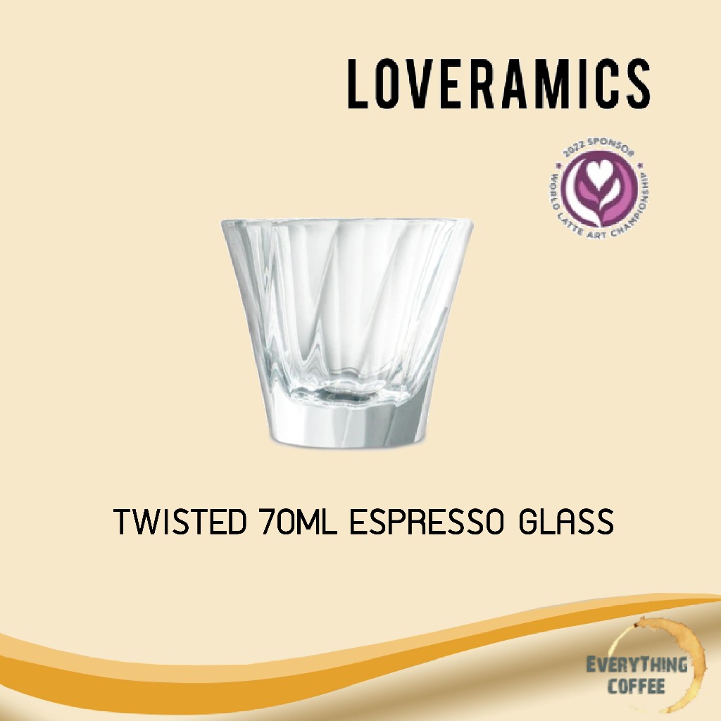 LOVERAMICS Urban Twisted Glass แก้วกาแฟ 70ml /180ml / 360ml