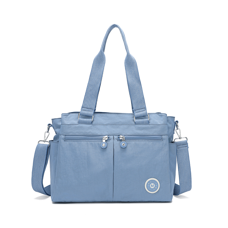 MINDESA- พร้อมส่งจากไทย 2024 TOTE BAG ผ้าไนลอน กระเป๋าสะพายข้าง กระเป๋าสะพายไหล่ มีซิป สไตล์เท่ๆแบบเกาหลี รุ่น-8705