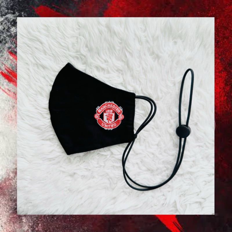 แมสแมนยู‼️[3 ชิ้น 99฿]‼️หน้ากากอนามัย ManU Manchester United กันฝุ่น PM2.5 สายคล้องคอ งานปัก ระบายอากาศดี แมส face mask
