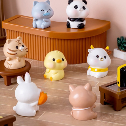 รวมผองเพื่อนต่างสายพันธ์ V.2 (ราคา/1ชิ้น)  ตุ๊กตาแต่งสวน จัดสวนถาด ตกแต่งบ้าน ของสะสม พร็อพถ่ายรูป