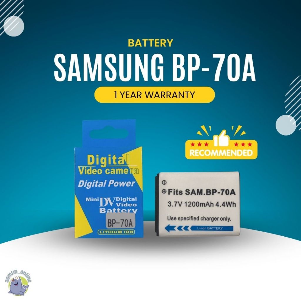 [ประกันแบต 1 ปี] แบตกล้อง ซัมซุง Samsung BP-70A (0084)