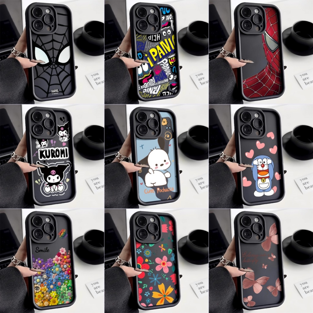 ลายอะนิเมะสไปเดอร์แมน มาร์เวล แองเจิลอายส์ สําหรับ Redmi 12C 9A 9i 10 Note 10 10s/12 Pro/11 11S 11T Pro 10C 12 11A 9C 9T