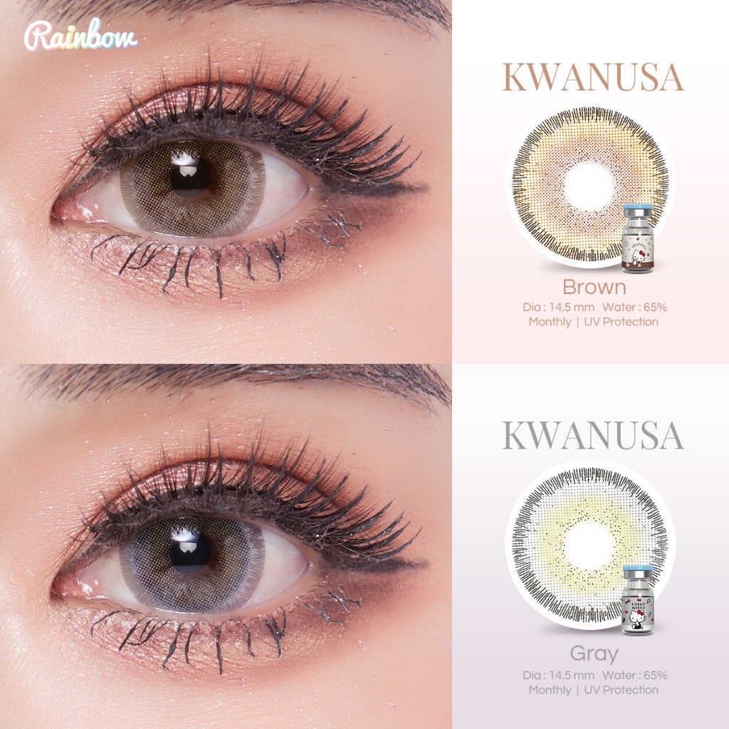 บิ๊กอายตาโต บิ๊กอายตาหวาน  แบรนด์ Rainbow lens ลิขสิทธิ์ sanrio Hello kitty  ค่าอมน้ำ 65 % กรองเเสงUV (เจ้าแรกในไทย) - รูปที่ 6