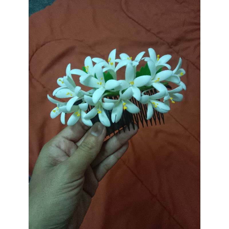 หวีสับดอกปีบ ดอกกาสะลอง ดอกไม้ปั้นจากดิน ชิ้นละ 179 บาท