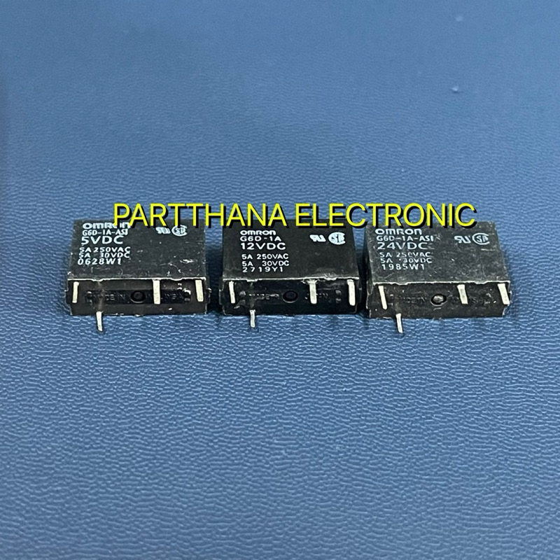RELAY G6D-1A-ASI ,G6D-1A  5VDC 12VDC 24VDC 4ขาลงปริ้น พร้อมส่งในไทย