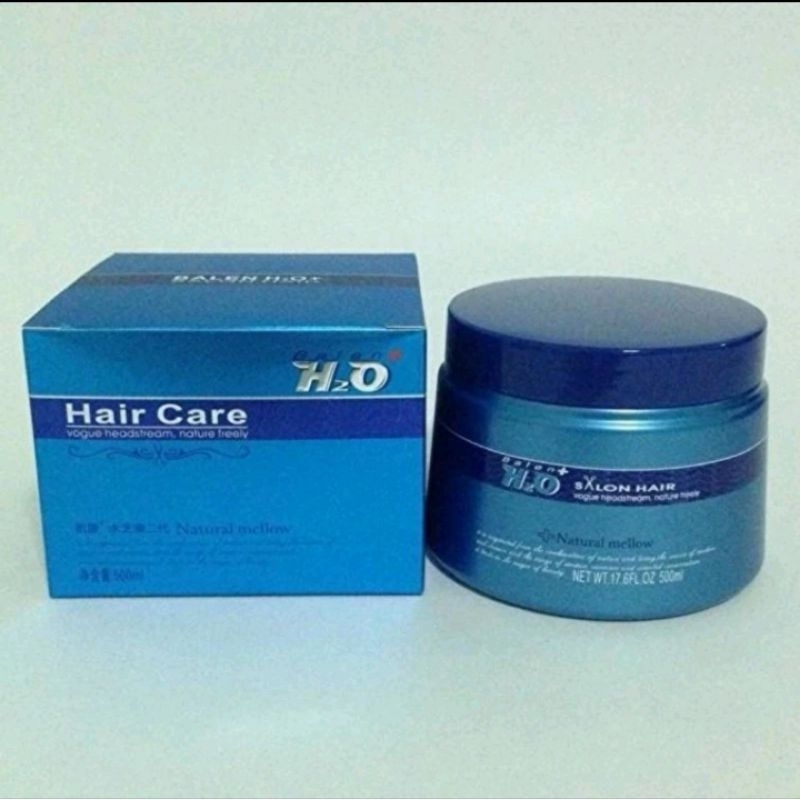 0💧 H2O ทรีทเม้นท์ สปาเส้นผม กระปุกสีน้ำเงิน