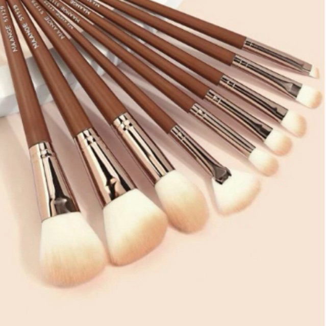 SET แปรงแต่งหน้า9ชิ้น ขนนุ่มฟูไม่บาดผิว จิกสีดีมาก